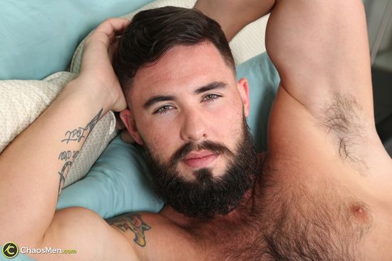 Sexy Hairy Beefy Straight Dude Blaze Burton Strokes His Big